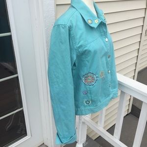 Coldwater  Creek Cotton Embroidered Jacket